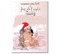 Calendrier 25 Jeux de Couple Après Noël, Affiche A3 avec Chevalet, 25 Défis Romantiques et Coquins, Papier Cartonné Rose, 29.7 x 42.0 cm