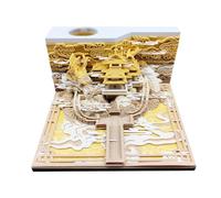 Calendrier 3D 2024, calendrier 2024, calendrier à détacher, calendrier 3D, multifonction 3D post-notes, bloc-notes en papier, pour décoration de bureau à la maison, au bureau