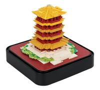 Calendrier 3D 2024 Calendrier des pièces de temps 2024 avec calendrier 3D LED avec commutateur tactile Bâtiment de style chinois 3D PAD MEMO ERRIGNE ARRIVE