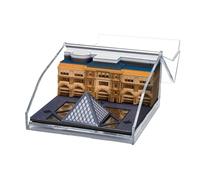 Calendrier 3D 2025, bloc-notes artistiques, calendrier 2025, calendrier à détacher avec lumière, calendrier créatif 3D en forme de louvre en papier, bloc-notes 3D à faire soi-même, pour l'école, la