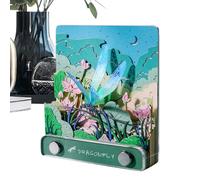 Calendrier 3D 2025 - Motif Étang Aux Libellules, Bloc-notes Détachable, Sculpture Artistique Sur Papier, Calendrier De Table | Bloc-notes 3D, Décor Artisanal De Paysage, Sculpture En Papier, Pièce D'a