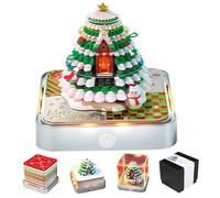 Calendrier 3D 2025 Pièce de Noël Calendrier 272 feuilles de papier sculpture Noël TAMPALS ARTSY EN ARTSY AVEC LUMIÈRE LED & Couverture claire Desktop pour les cadeaux bureau à domicile bas