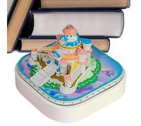 Calendrier 3D - 2026 3D Château de Conte de Fées Décoration d'Intérieur | Calendrier de Bureau en Papier à Détacher,Pour Noël Anniversaire Cadeau Maison Bureau Parents