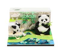 Calendrier 3D 2026 à déchirer, panda mangeant du bambou, à utiliser comme marque-pages et blocs-notes, comme porte-stylo, convient pour le bureau et la maison