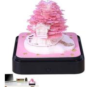 Calendrier 3D 2026 | Agenda Calendrier Art Papier - Décor Memobloc 3D en Papier pour Maison, Salon, Bureau, Espace de Travail, Étude, Chambre, Bibliothèque - Pour Bureau Chambre École Domicile Bibliot