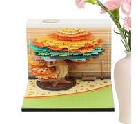 Calendrier 3D 2026 | Arbre Art 2026 3D | Bloc-notes | Bloc-notes | Décoration de table pour l'école, le bureau, la maison, le dortoir d'étudiant, les familles, les célébrations du Nouvel An, la