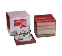 Calendrier 3D 2026 avec bâtons sculptés en papier unique, bonhomme de neige 3D avec lumières, déchirure de bureau