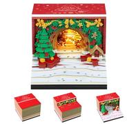 Calendrier 3D 2026 avec calendriers de 52 semaines, thème de l'arche de Noël, calendrier de bureau détachable 3D pour chambre, bureau, décoration de table, cadeau