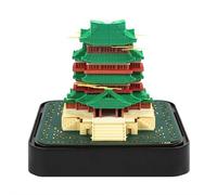 Calendrier 3D 2026 avec couverture en forme de cabane dans les arbres - 240 feuilles lumineuses - Bloc-notes 3D avec base en bois et interrupteur - Alimenté par piles - Pour la maison et le bureau