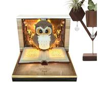 Calendrier 3D 2026 avec lumière LED - Calendrier 3D 2026 en forme de hibou à détacher - Pièce de temps à découper Cale-ndar 20-26 - Art 3D Cale-ndar pour Thanksgiving, Noël, décoration de bureau