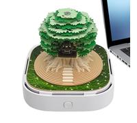 Calendrier 3D 2026 avec notes adhésives 3D Fortune Tree House Calendrier | Bloc-notes créatif pour Halloween, pendaison de crémaillère, vacances, adultes, étudiants, enseignants, chambre à coucher