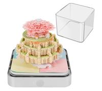 Calendrier 3D 2026 - Bloc-notes 3D avec lumière - Calendrier 3D à déchirer - Sculptures créatives en papier d'art - Calendrier de table de Noël pour bureau et maison - Château
