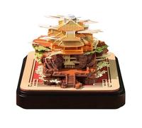 Calendrier 3D 2026, Bloc-notes de Sculpture de Calendrier de Bureau Détachable avec Boîte À Poussière, Bloc-notes de Sculpture Sur Papier Architectural Ancien, pour Signets, Ornements de Maison