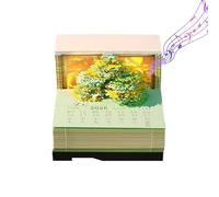 Calendrier 3D 2026, bloc-notes pour pages détachables et notes quotidiennes, organiseur de bureau décoratif avec design compact, pour assistants de direction, école, étudiants, enseignants, pigistes