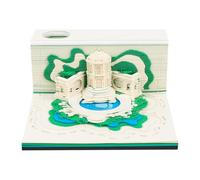 Calendrier 3D 2026, calendrier 2026, bureau artistique 3D détachable, sculpture sur papier pour décoration de bureau, sculpture, bricolage, post-it adhésif créatif, bloc-notes