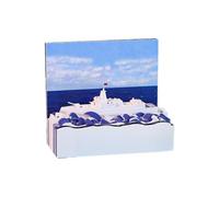 Calendrier 3D 2026, calendrier 3D 2026, motif de navire de guerre déchiré à la main, œuvre d'art non collante, exquis N