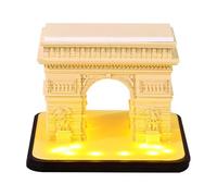 Calendrier 3D 2026, calendrier 3D 2026, sculpture en papier Arc de Triomphe avec lumière LED, œuvre d'art exquise S avec non