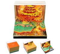 Calendrier 3D 2026, calendrier avec 52 calendriers hebdomadaires pour 2026, arbre d'automne, notes autocollantes détachables, ornements de table pour chambres, bureaux, cadeaux du Nouvel An