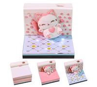 Calendrier 3D 2026, calendrier de bureau 2026, créatif à faire soi-même, bloc-notes en papier 3D à détacher, bloc-notes en papier sculpté en forme d'animal miniature, décoration de bureau exquise
