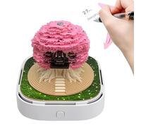 Calendrier 3D 2026 - Calendrier De Bureau Fortune Tree House 2026 | Décor De Bloc-notes Créatif 3D | Thème D'Halloween Et De Pendaison De Crémaillère Pour Étudiants Adultes Bureau Familial Étude À Dom