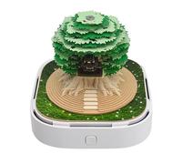 Calendrier 3D 2026 - Calendrier de la maison dans les arbres | Sculpter le tampon de mémo | Planificateur décoratif avec notes adhésives design d'art pour studio de bureau étagère