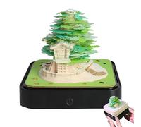 Calendrier 3D 2026 - Calendrier déchirable en forme de notes sculptées | Planificateur mémo en papier | Bloc-notes d'art de la terre, décoration de bureau 3D amusante pour bureau, bibliothèque