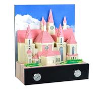 Calendrier 3D 2026,Calendrier d'Église 3D pour Bureau | Carnets Maison pour Quotidien Fête Noël Dortoir Garderie Appartement Vacances École Voyage Semaine Chambre