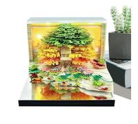 Calendrier 3D 2026 | Calendrier détachable - Bloc-notes en papier avec sculpture en forme d'arbre de fleurs pour salle de classe, maison, école, enseignant, entraînement, vacances de Noël