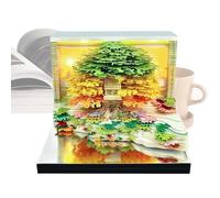 Calendrier 3D 2026 | Calendrier d'ouverture avec bloc mémo - Design d'arbre décoratif déchirable Papier Art pour les enseignants Salle de classe Voyage Vacances Noël