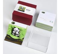 Calendrier 3D 2026 De Bureau,Panda Pages à Détacher Calendrier 3D | Bloc-Notes Sculptural à Feuilles à Arracher pour Enseignants Étudiants Bureau Table de Nuit Coiffeuse | Assistants Cadres Freelancer