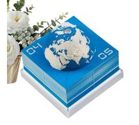 Calendrier 3D 2026 - Décoration de bureau en forme de terre | Calendrier artistique sculpture en papier, pour anniversaire, fête, bureau, maison, appartement, étudiant, université, enseignant, chambre