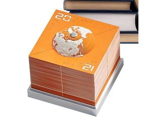 Calendrier 3D 2026 - Décoration de table en forme de terre - Calendrier artistique en papier pour anniversaire, vacances, bureau, appartement, freelancers, collège, étudiants, enseignants, réception