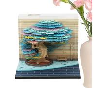 Calendrier 3D 2026 - Motif arbre - Décoration de bureau - Bloc-notes - Décoration de table pour élèves, enseignants, études, école, maison - Cadeau de pendaison de crémaillère, étudiants, bureau