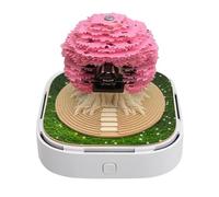 Calendrier 3D 2026 - Planificateur de décoration - Notes autocollantes 3D - Fortune Tree House - Calendrier 2026 pour bureau d'étude, armoire d'entrée, table de chambre à coucher, salon