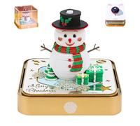 Calendrier 3D 2027, bloc-notes 3D autocollants, calendrier hebdomadaire créatif avec lumière, sculpture sur papier, cadeau de bureau pour Noël, anniversaire, anniversaire de mariage (bonhomme de neige