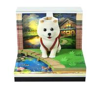 Calendrier 3D, calendrier 2026, animal mignon, avec lumières, utilisation comme marque-pages et blocs-notes, boîte à poussière, convient pour le bureau, la maison, les cadeaux d'ornement