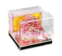 Calendrier 3D | Calendrier Sculpture Papier | Thème Nature avec Design de Gravure Fleurs, Arbres et Maison et Mémo Arrachable pour Vacances, Salle de Classe, Enseignant, Entraînement, École