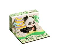 Calendrier 3D, carnet de notes en papier motif panda, calendrier de sculpture 3D, calendrier pour l'école, la salle de classe, la maison, les déplacements, les vacances, Noël, l'entraînement