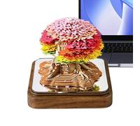 Calendrier 3D Conception d'arbres et de maisons Artisanat | Avec protection contre la poussière transparente Notes adhésives pour sculpture en papier détachable Marque-pages Étude