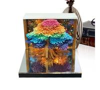 Calendrier 3D de bureau | Calendrier d'art en papier 52 semaines 2026 | Bloc-notes décoratif pour planification d'événements | Pour maison, bureau, école, Noël