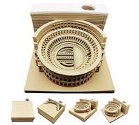 Calendrier 3D détachable 2026 inspiré du Colisée romain pour bureau ou décoration intérieure 8, 1 x 8, 1 cm