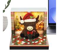 Calendrier 3D détachable de 250 feuilles de de vache de Noël | Calendrier de table animaux de vacances pour la maison, le bureau, le salon, la salle de classe, l'étude