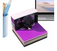 Calendrier 3D détachable Dragon Art bloc-notes avec housse anti-poussière | Notes adhésives esthétiques à détacher pour étudiants, enseignants, salles de ureau, marque-pages