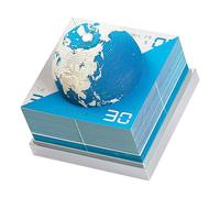 Calendrier 3D Memo Pad 2025 - Calendrier Earth Time Piece Calendrier, Élégant Calendrier de Bureau avec Mémo Pad Intégré | Planification du Calendrier 3D Personnalisable, Création de Notes et