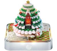 Calendrier 3D Memo Pads 2026, Noël Tree House Memo Pad Exquis 3D Papier Sculpture Notes Autocollantes Créatives avec Lumières LED, pour L'école, la Maison, le Bureau Bureau (Cabane de Noël)