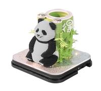 Calendrier 3D - Panda Papier sculpture 2026 Calendri | Calendrir de panda de sculpture en papier | Planificateur de bureau décoratif Light Up pour la librairie de travail de chambre à coucher salon