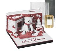 Calendrier 3D Pour Larme 2025 - Calendrier Du Bureau, Art Sculpture De Papier Avec LED, De Noël 2025, Décoration De La Maison