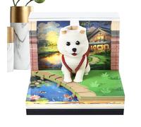 Calendrier 3D - Sculpture en papier 2026 - Sculpture de chien - Outil d'écriture pour le lieu de travail, les élèves, la décoration de la maison, l'étude, les adultes - Cadeau pour adultes