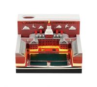 Calendrier 3D - Université Harvard - Effet tridimensionnel - Note stéréoscopique 3D - Ornements de bureau miniatures découpés en papier - Artisanat créatif avec souvenirs culturels et créatifs