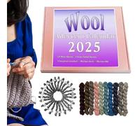 Calendrier à rebours de l'avent de filà Tricot - 24 Jours Boîte de Noël en Laine en Laine | Kit de Projet créatif de Vacances pour Les Filles pour Femmes Crocheters tricoteuses, Fournitures d'artisan